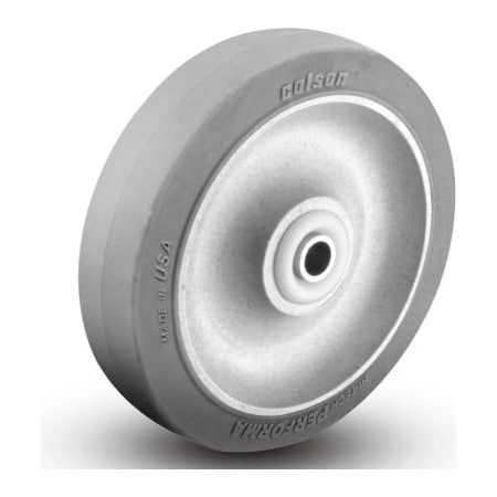Colson Colson 2 Series Wheel 2.00004.445 - 4 x 1-1/4 Performa Rubber 3/8 Annular Ball Bearing - Gray 2.00004.445